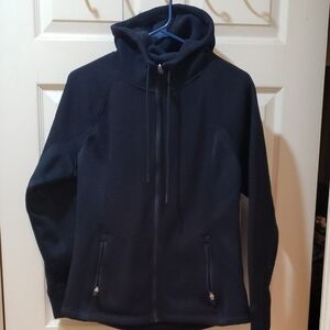 Swiss Tech Dark Blue Jacket With Hood.                   Youth Med (8-10)